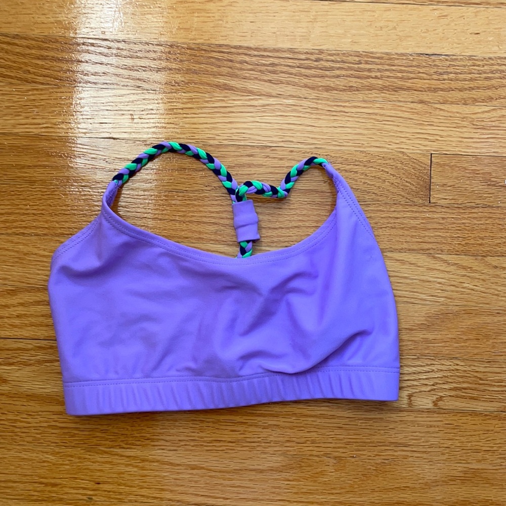 Purple sports bra
